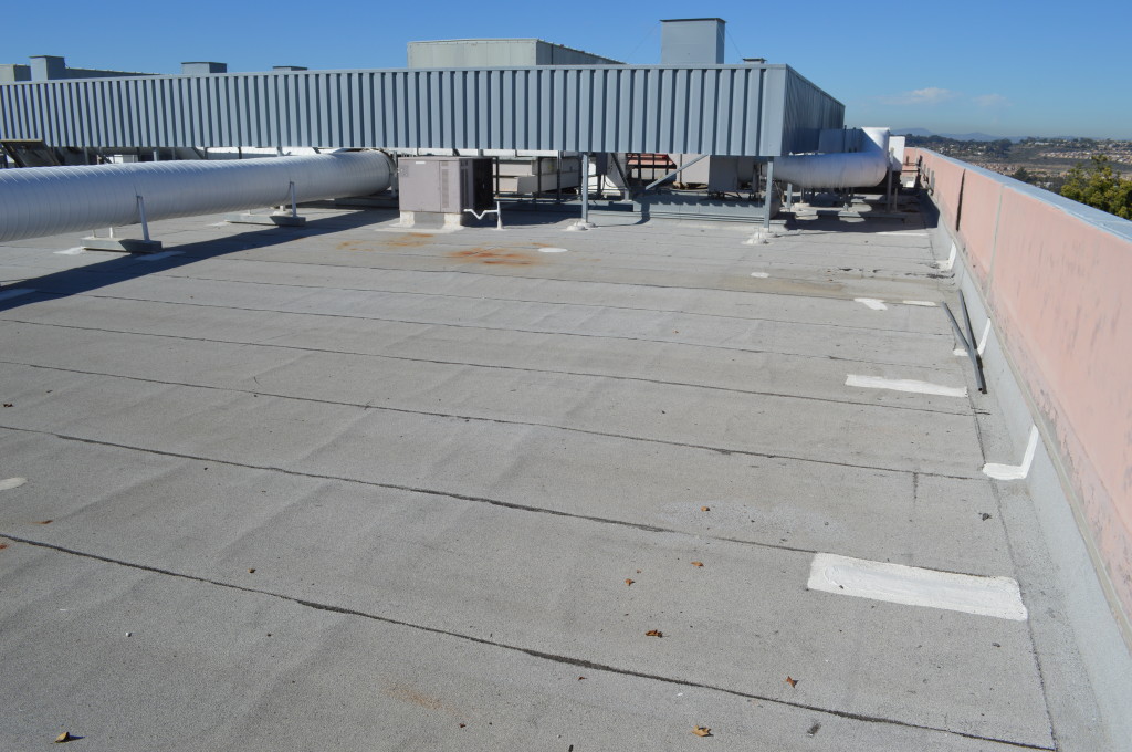 Condition assessment of low-slope roofing assembly.  Completed in 2013.