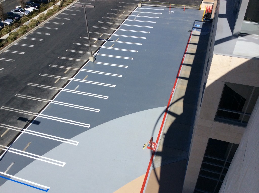 Design (details and specifications), bid phase, and construction phase services for parking deck traffic coating/waterproofing assembly.  Completed in 2015.